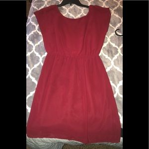 Burgundy chiffon Dress